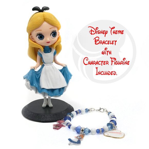 Alice in wonderland theme bracelet with figurine included. - Picture 2 of 4